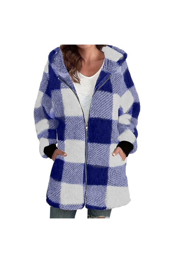 Fashion Womens Warm Faux Coat Jacket Winter Zipper Solid Long Sleeve Outerwear