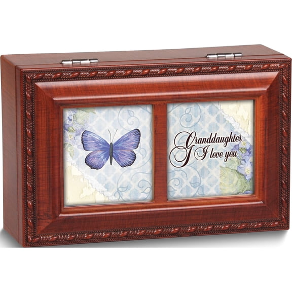 Fashion Woodgrain Petite Granddaughter Music Box (6 X 3.9) Made In China gm11622
