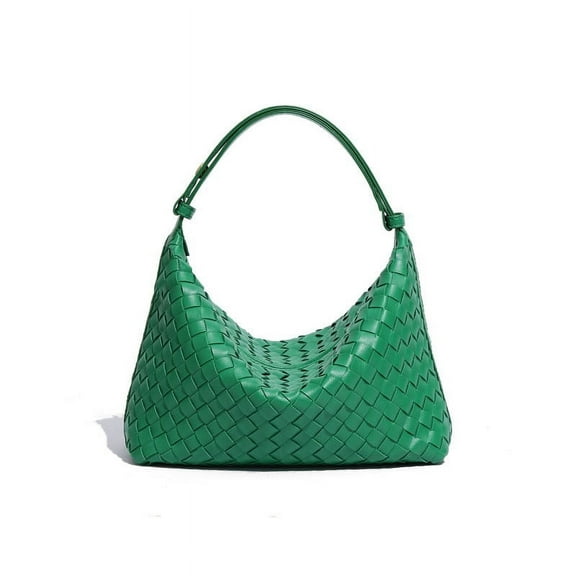 Fashion Woven Purse for Women Top-handle Shoulder Bag Soft Summer Hobo Tote Bag Working Lightweight Bags With Zipper