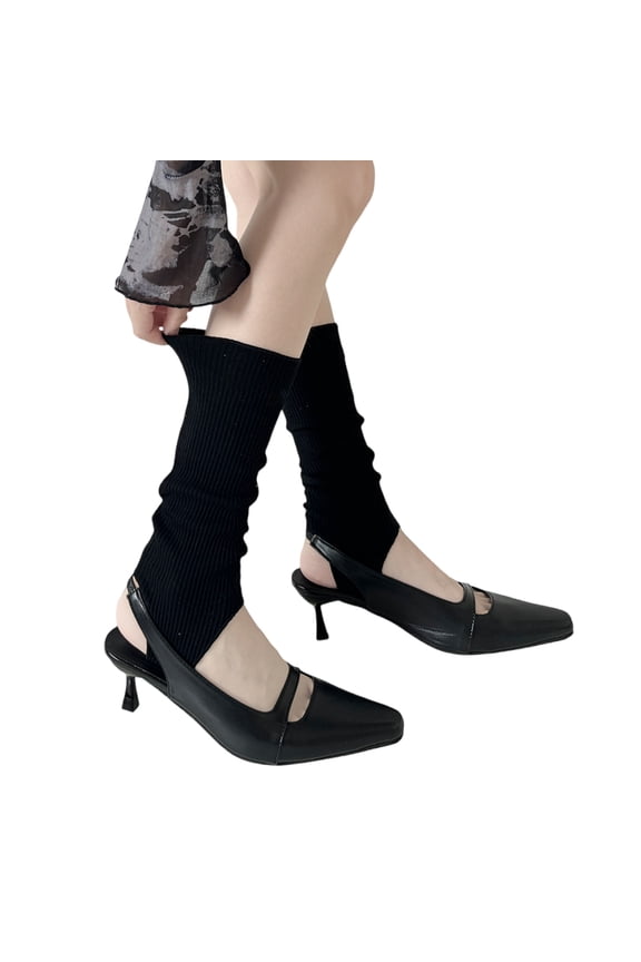 Fashion Yoga Socks for Women Girls Workout Socks Toeless Training Dance Leg Warmers Ballet Styles Knee Highs Sock