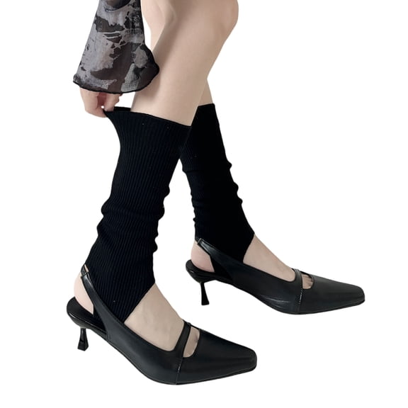 Fashion Yoga Socks for Women Girls Workout Socks Toeless Training Dance Leg Warmers Ballet Styles Knee Highs Sock