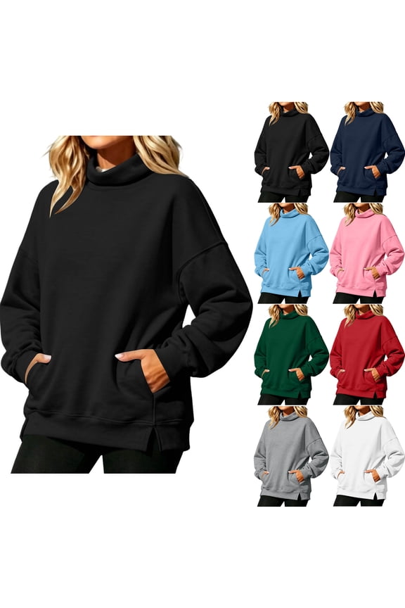 Fall Hoodies for Women Pullover Plus Size Solid Color Long Sleeve Leisure Elegant Hoodie