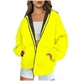 thumbnail image 1 of Fashion Zip Up Hoodies for Womens Pullover Plus Size Winter Warm And Fleece Heavy Printed Hooded Jacket With Zipper Double Pockets, 1 of 5