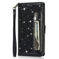 thumbnail image 1 of Fashion Zipper Flip Wallet Glitter Leather Phone Case For iPhone 17 Pro Max 17Air 16E 15 Plus 14 13 Mini 12/12Pro 11 16Promax 15pro Card Slots Protective Cover, 1 of 6