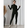 thumbnail image 1 of Fashion Zipper Long Sleeve Fitness Overalls Women Sportswear Quick-dry Gym Yoga Jumpsuit Black Sport Set Women One Piece Outfit, 1 of 16
