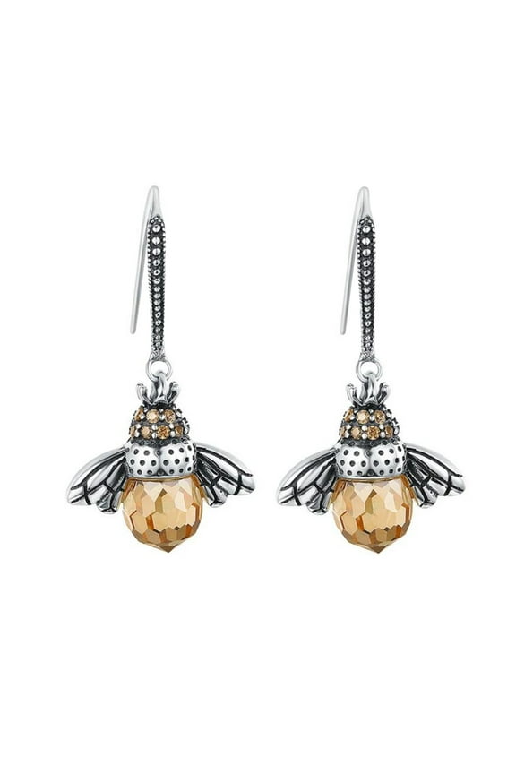 Fashion Zircon Bee Earrings Diamond Vintage Bee Earrings Stud Earrings