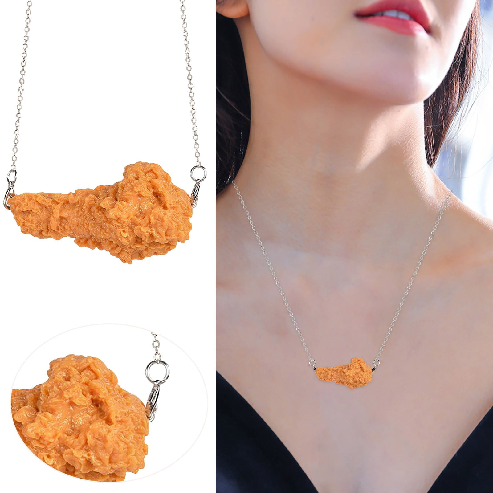 Fashion and Jewelry Accessory 2024 Fried Chickens Pendant Necklace