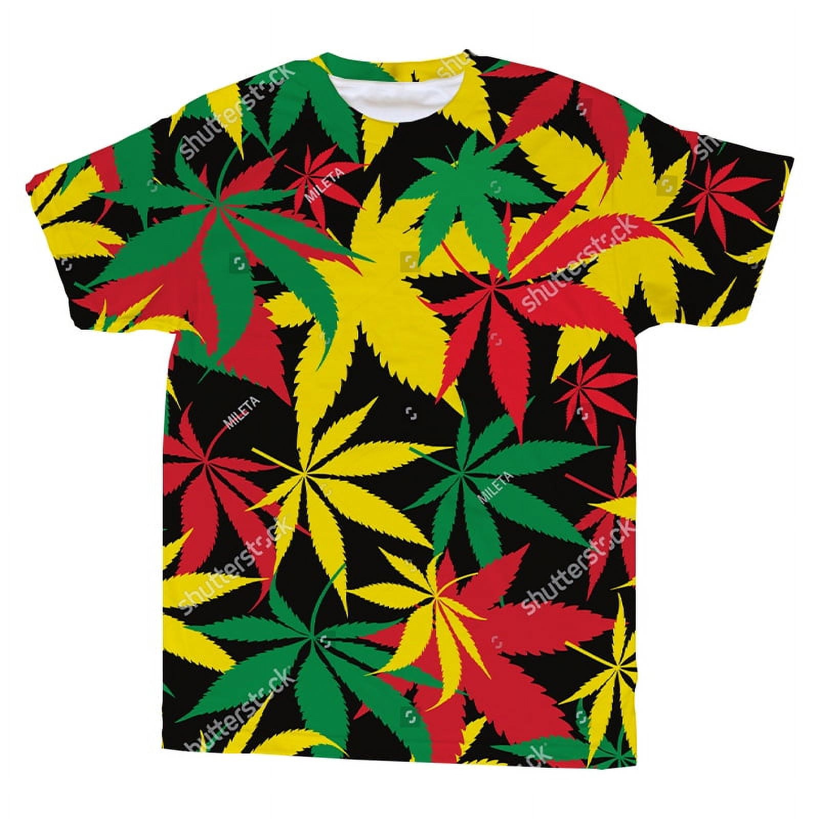 Fashion anime colourful leaf Men TShirt beach shorts y2k clothes