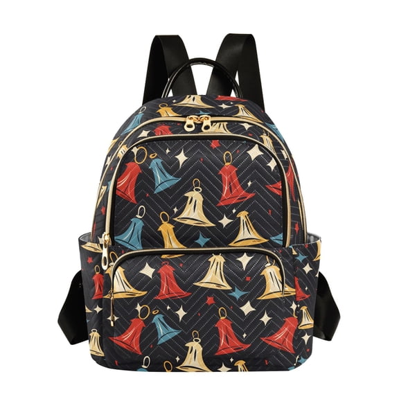 Fashion backpack Christmas Bells Star quilted backpack women travel backpack suitable for travel sports
