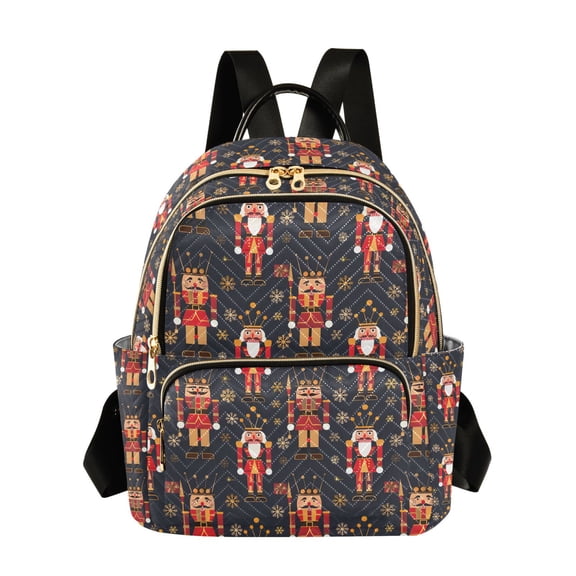 Fashion backpack Christmas Golden Nutcracker quilted backpack women travel backpack suitable for travel sports
