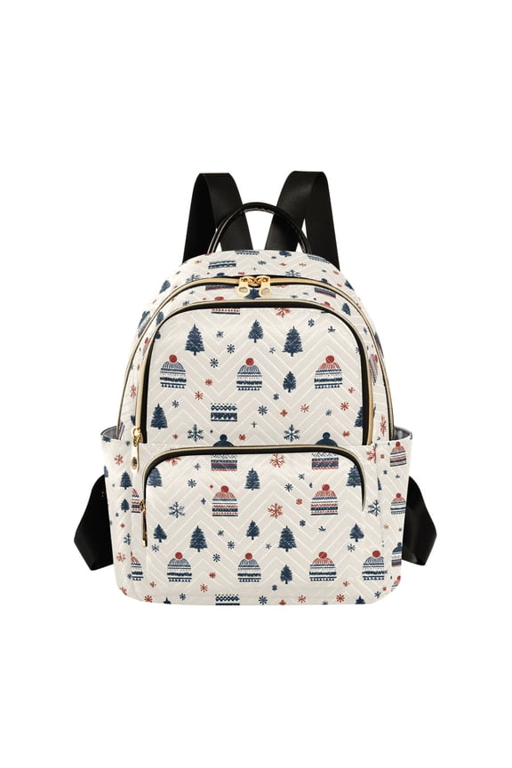 Fashion backpack Christmas Hat Tree quilted backpack women travel backpack suitable for travel sports