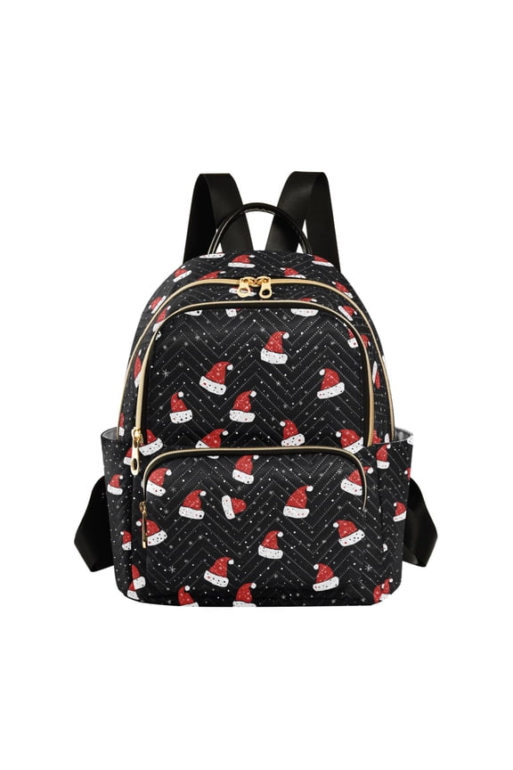 Fashion backpack Christmas Hat quilted backpack women travel backpack suitable for travel sports