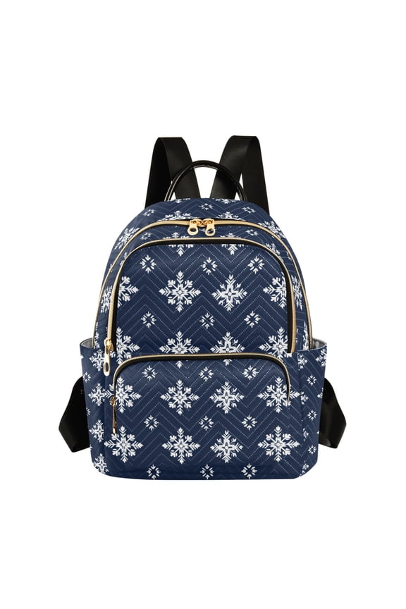 Fashion backpack Christmas Snow quilted backpack women travel backpack suitable for travel sports