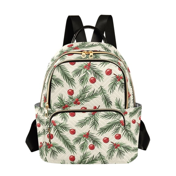 Fashion backpack Christmas Tree Branches and Balls quilted backpack women travel backpack suitable for travel sports