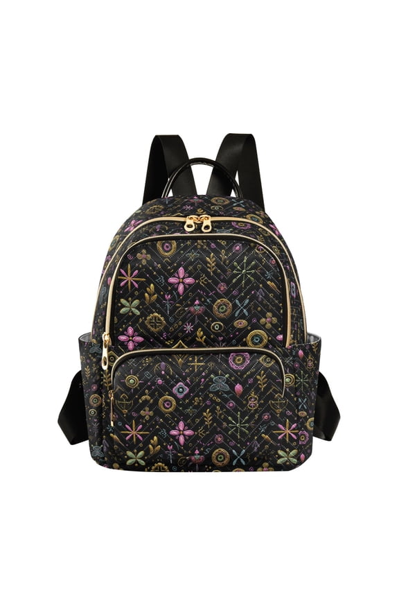Fashion backpack Cosmic Symbols quilted backpack women travel backpack suitable for travel sports