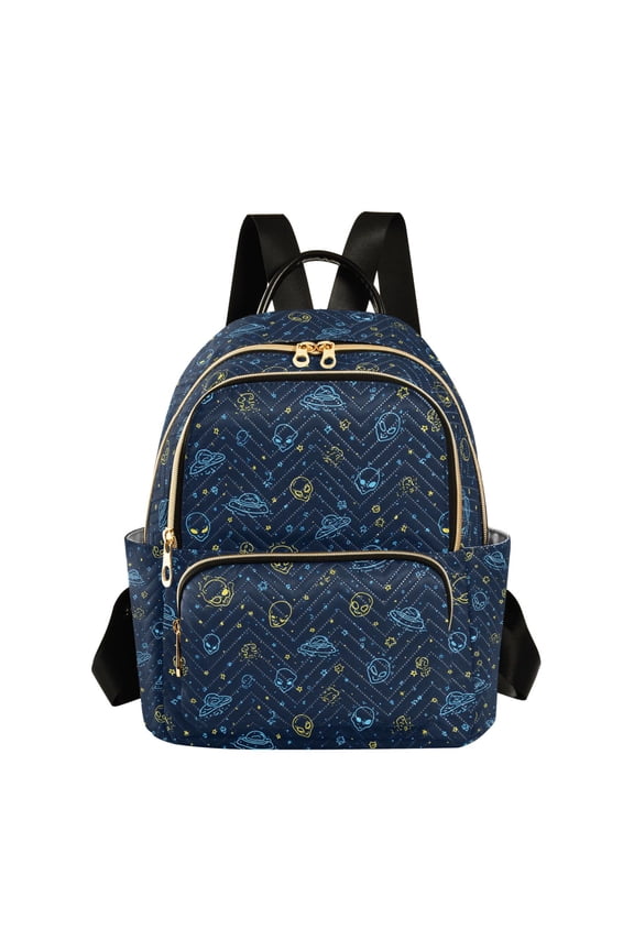 Fashion backpack Cute Alien Face quilted backpack women travel backpack suitable for travel sports