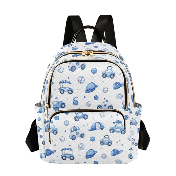 Fashion backpack Cute Car and Hat quilted backpack women travel backpack suitable for travel sports