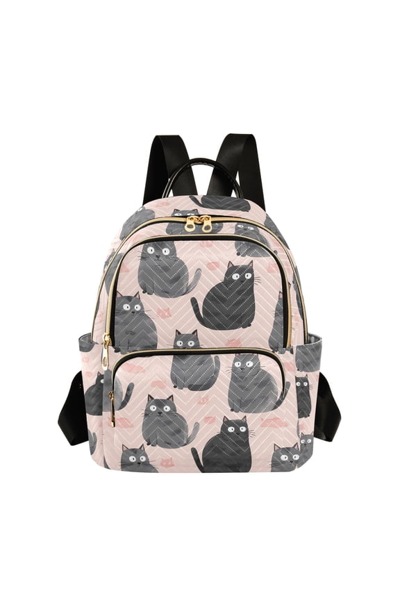 Fashion backpack Very Cute Gray British Short-haired Cat Clip Art Very Cute Gray British Short-haire quilted backpack women travel backpack suitable for travel sports