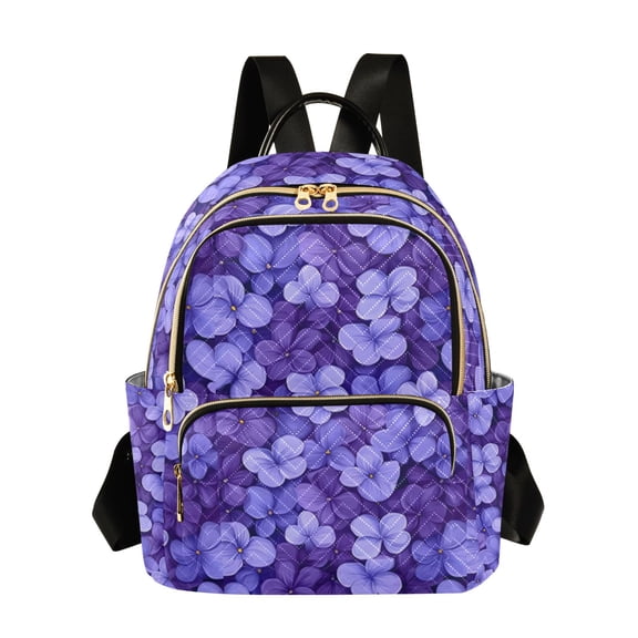 Fashion backpack Flowers Purple quilted backpack women travel backpack suitable for travel sports
