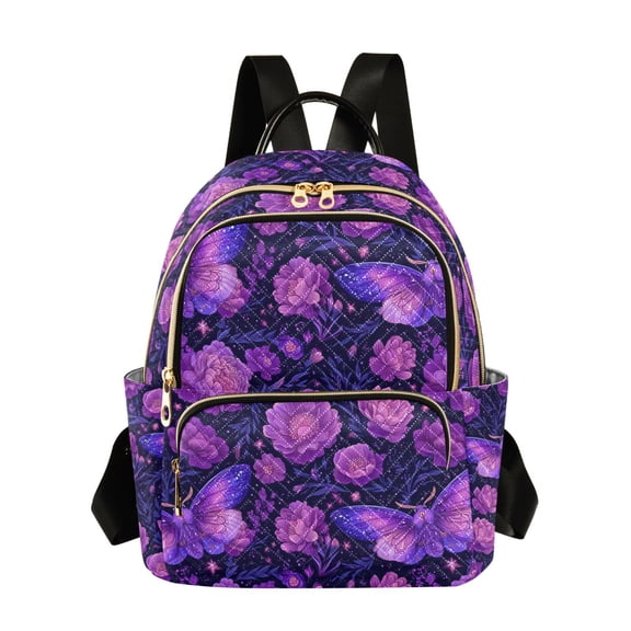 Fashion backpack Flowers and Butterflies quilted backpack women travel backpack suitable for travel sports