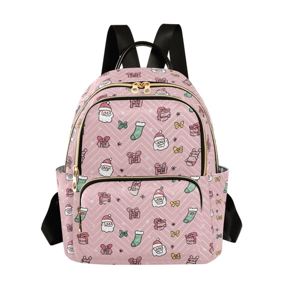Fashion backpack Pink Christmas quilted backpack women travel backpack suitable for travel sports