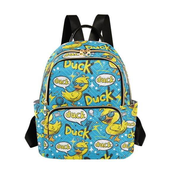 Fashion backpack Rubber Duck Bubbles Lightning Sunglasses Pattern quilted backpack women travel backpack suitable for travel sports
