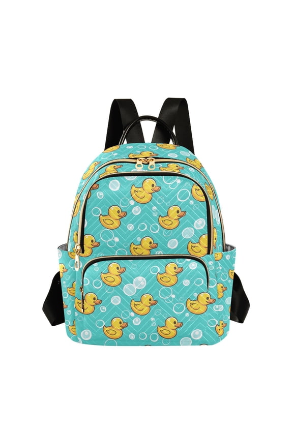 Fashion backpack Rubber Duck Bubbles Pattern quilted backpack women travel backpack suitable for travel sports
