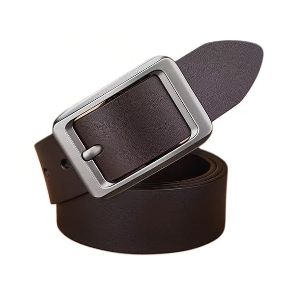 Fashion belt Men's genuine leather belt Pin buckle First layer cowhide belt Men's niche fashion belt High sense