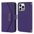 thumbnail image 1 of Fashion crossbody lanyard Flip wallet leather phone case for iPhone 17 Air 16 Pro max 15 plus 14 13 mini 12/12pro 11 17promax 16E card holder cover, 1 of 9