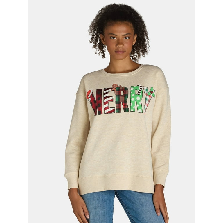 Casual Christmas Tree Sequins Patch O Neck Sweaters Casual Christmas Tree Sequins Patch O Neck Sweaters