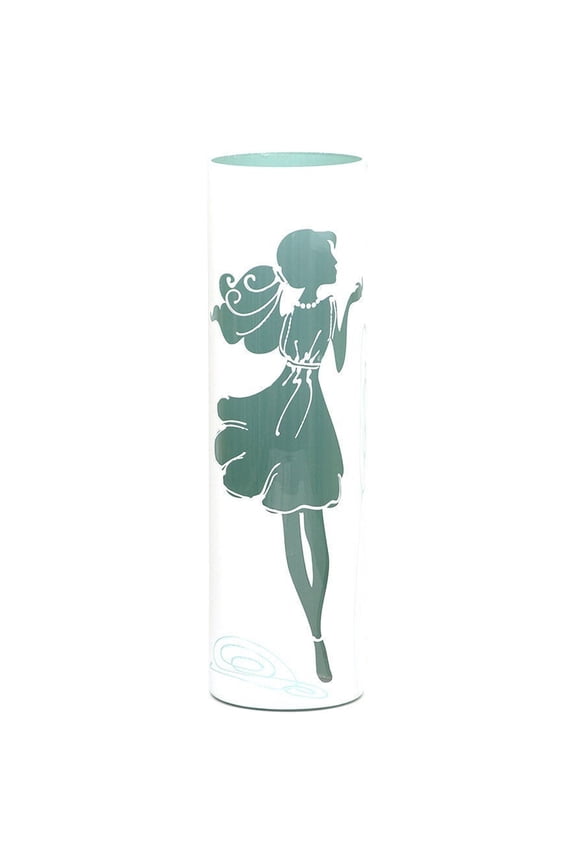 Fashion girl,Art decorated glass vase,Glass vase for flowers,Cylinder Vase,Interior Design,Home Decor,Large Floor Vase 16 inch