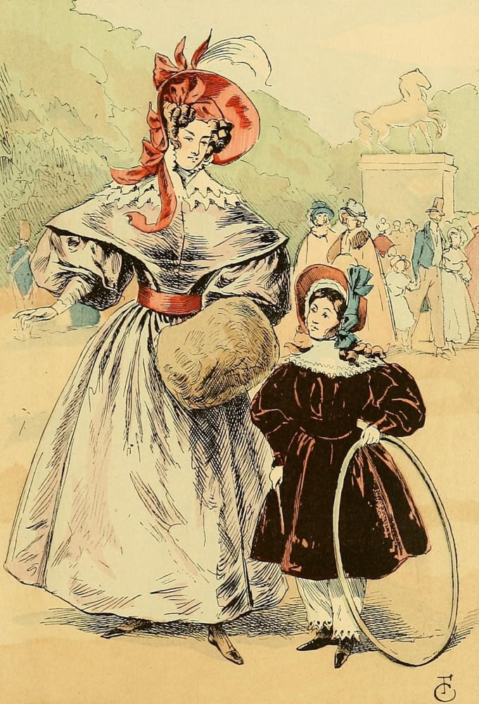 Fashion in Paris 1898 In the Champs-???lyses 1832 Canvas Art - Fran???ois Courbin (18 x 24)