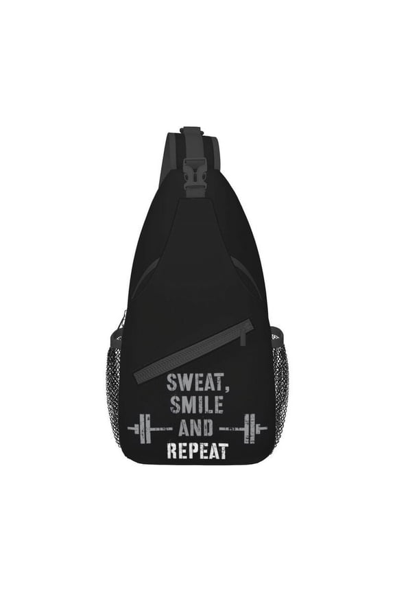 Fashion n Gym Logo Crossbody Sling Backpack Men Bodybuilding Fitness Muscle Shoulder Chest Bags for Traveling