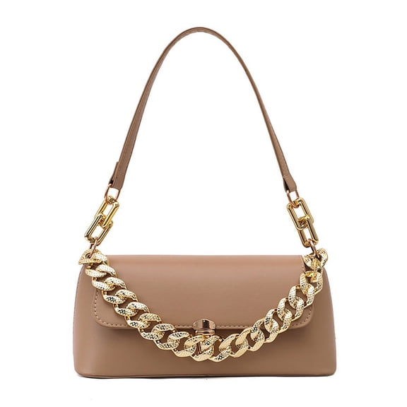 Fashion niche one-shoulder underarm handbag suitable for daily commuting-khaki