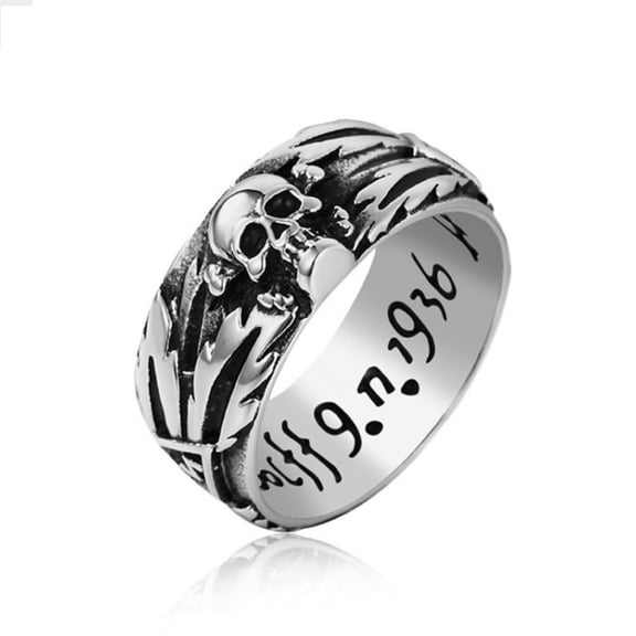 Fashion punk carved skull personalized ring (Size8-12)