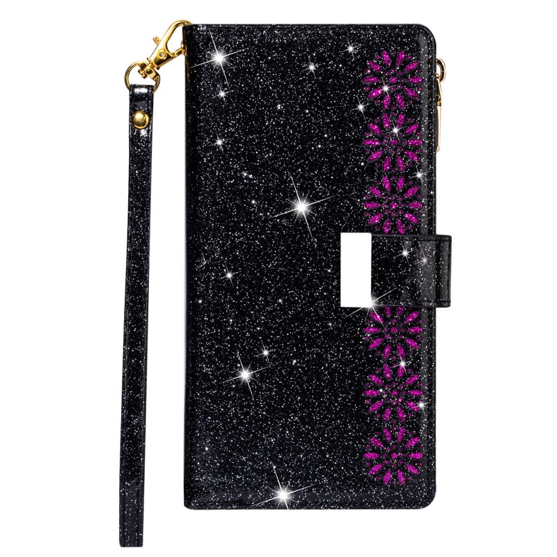 Fashion retro style Shiny Flip Wallet Phone Case For Samsung S25 Edge S24 Ultra S23 FE S22 S21 S25ultra s24plus A36 A26 A56 A16 A06 A55 A15 A35 A05 A25 Card Slots Protective Leather Cover