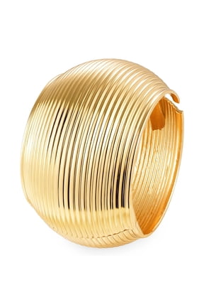 Gold Bracelets for Women, Chunky Textured Striped Wide Cuff Bangle, Statement Arm Jewelry Stackable Gift