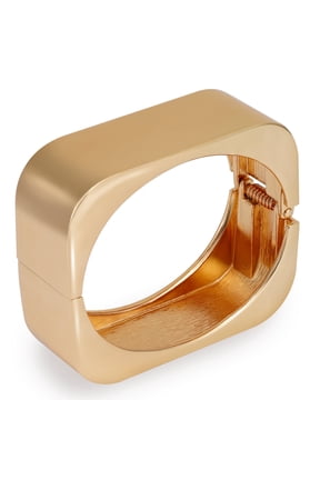Gold Bracelets for Women Gold Bangles Chunky Square Wide Cuff Bangle Statement Stackable Jewelry Gift