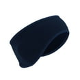 thumbnail image 1 of Fashion winter fleece earband with ponytail opening, stretchy headband ear warmer for women, sports running, cycling, outdoor cold weather head protection, 1 of 5