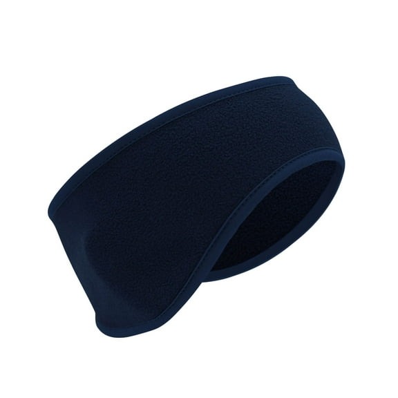 Fashion winter fleece earband with ponytail opening, stretchy headband ear warmer for women, sports running, cycling, outdoor cold weather head protection