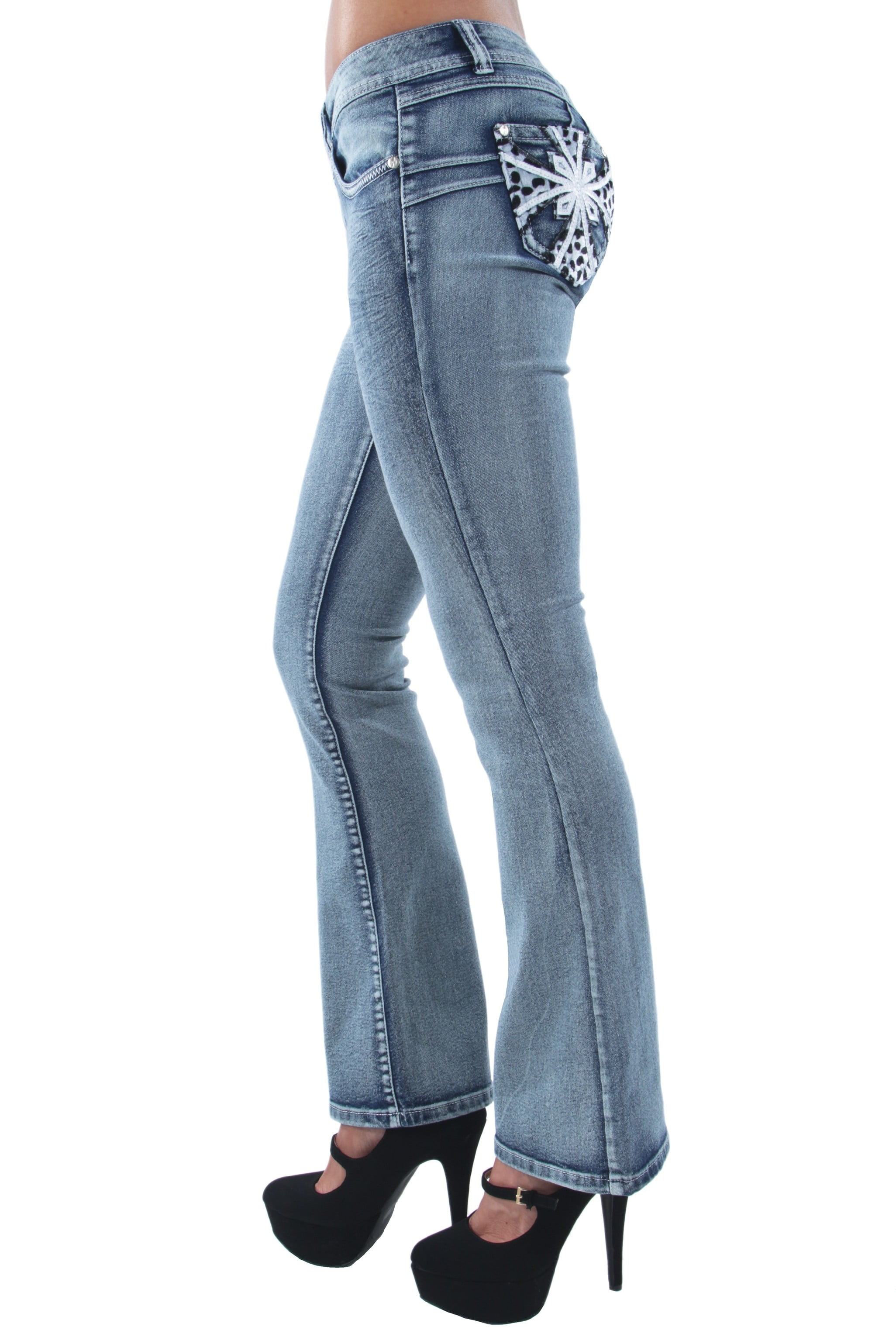 Colombian Capri Jeans Levanta Cola Pantalones de Mujer Cintura Alta LOWLA  239257
