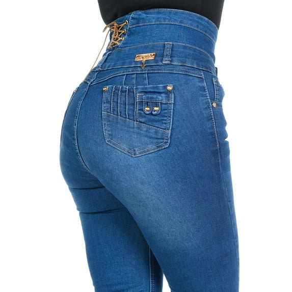 Fashion2Love Colombian Design Butt Lift Levanta Cola High Waist Skinny Jeans (ML1)