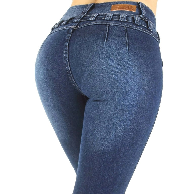 Fashion2Love Colombian Design High Waist Butt Lift Levanta Cola Skinny Jeans  
