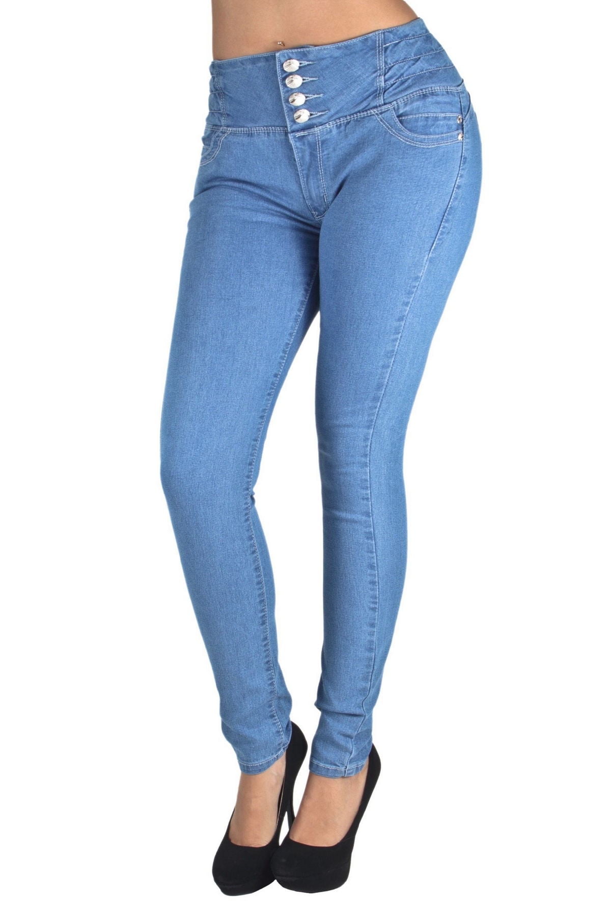 Fashion2Love Plus Size Butt Lift Elastic Waist Skinny Jeans - Walmart.com