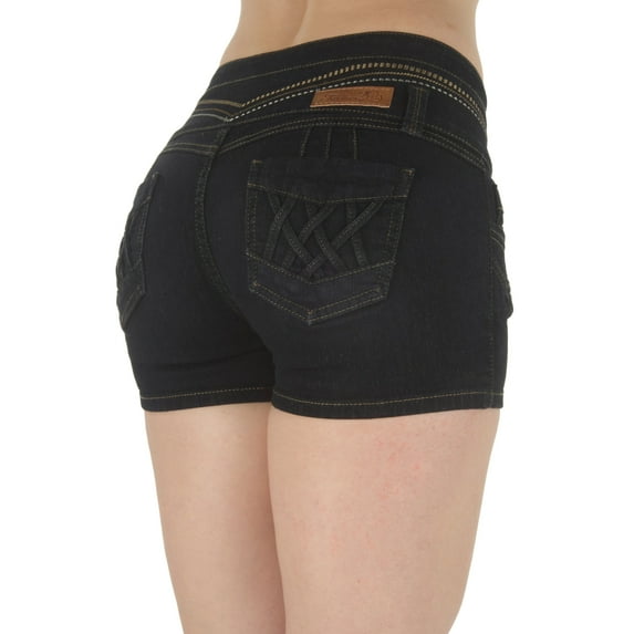 Fashion2Love Plus Size Butt Lifting Levanta Cola High Waist Denim Booty Shorts