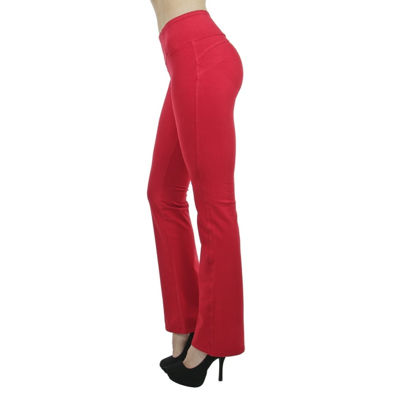 Fashion2Love Shaping Pull On Butt Lift Push Up Yoga Pants Stretch Indigo  Denim Flare Jeans