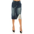 thumbnail image 1 of Fashion2Love Women's Juniors  Calf - Length Non-Stretch Denim Pencil Skirt, 1 of 6