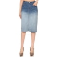 thumbnail image 1 of Fashion2Love Women's Juniors/Plus Size Middle - Length Stretch Denim Pencil Skirt, 1 of 4