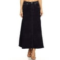 thumbnail image 1 of Fashion2Love Women’s Plus/Junior size Mid Rise A-Line Long Jeans Maxi Denim Skirt, 1 of 7