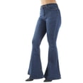 thumbnail image 1 of Fashion2Love Women's Plus Size Bell Bottom High Waist Flared Bootleg Jeans, 1 of 9